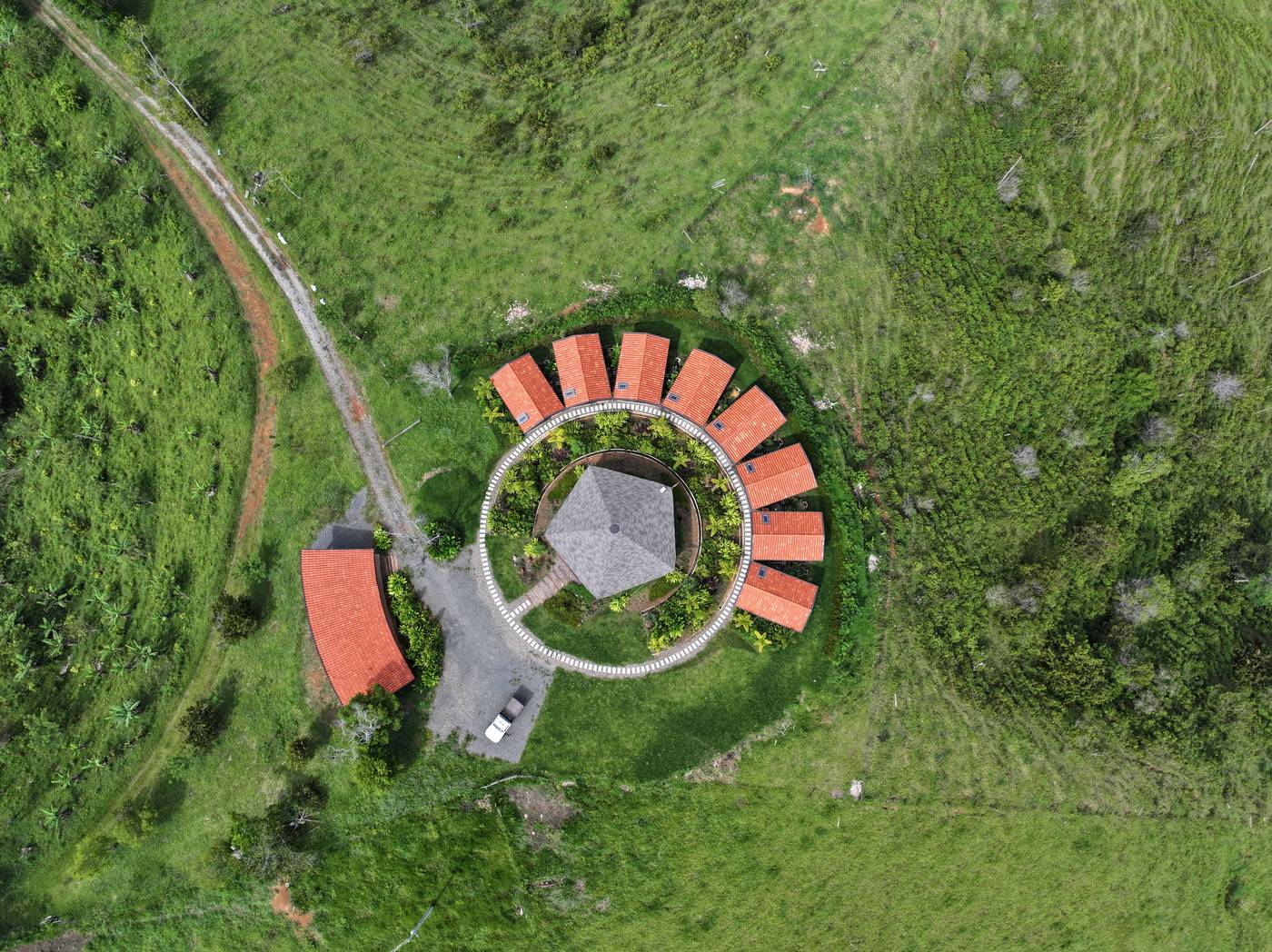El templo desde el aire